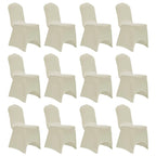 Vidaxl stoelhoezen stretch 12 st crème