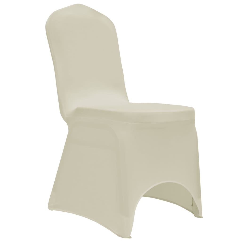 Vidaxl stoelhoezen stretch 12 st crème