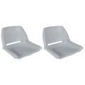 Vidaxl bootstoelen 2 st inklapbare rugleuning 41x51x48 cm grijs