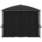 VidaXL Prieel met gordijnen 400x300x265 cm antraciet