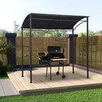 Vidaxl barbecue paviljoen 215x150x220 cm staal antraciet