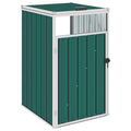 Vidaxl afvalbakberging 72x81x121 cm staal groen