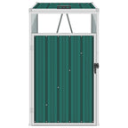 Vidaxl afvalbakberging 72x81x121 cm staal groen