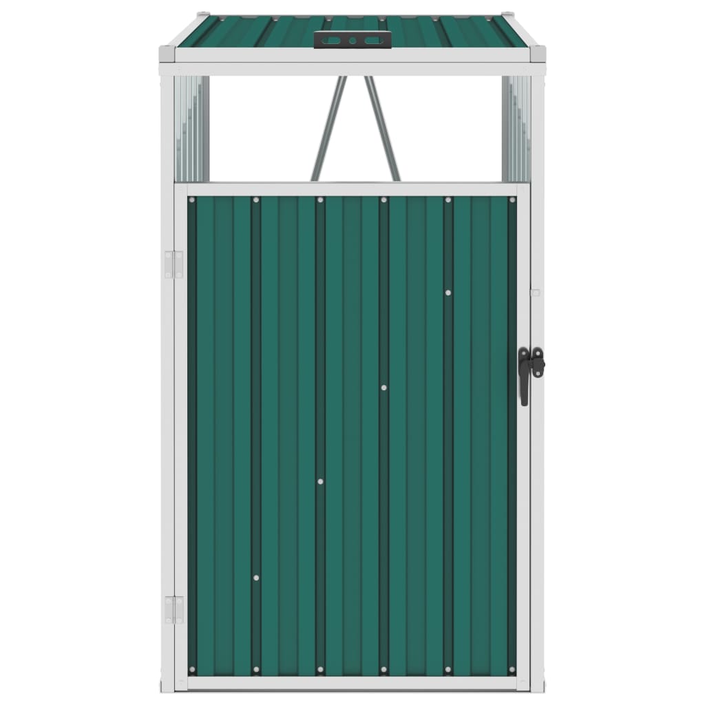 Vidaxl afvalbakberging 72x81x121 cm staal groen