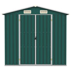 VidaXL Tuinschuur 205x129x183 cm gegalvaniseerd staal groen