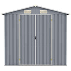 VidaXL Tuinschuur 205x129x183 cm gegalvaniseerd staal grijs