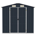 VidaXL Tuinschuur 205x129x183 cm gegalvaniseerd staal antraciet