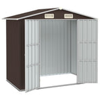 VidaXL Tuinschuur 205x129x183 cm gegalvaniseerd staal bruin