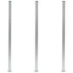 Vidaxl schuttingpalen 3 st 185 cm aluminium