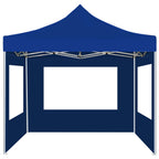 Vidaxl partytent inklapbaar met wanden 2x2 m aluminium blauw
