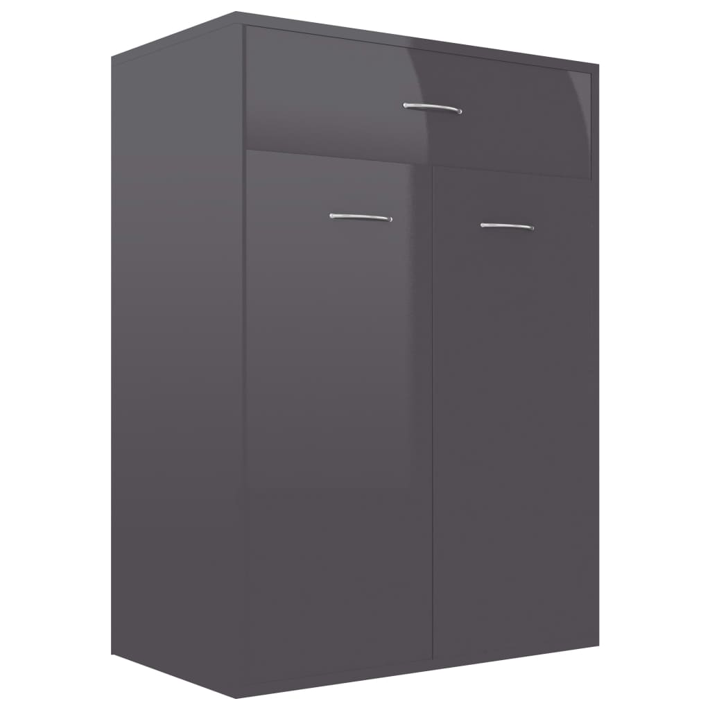 VidaXL Schoenenkast 60x35x84 cm bewerkt hout hoogglans grijs