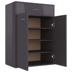 VidaXL Schoenenkast 60x35x84 cm bewerkt hout hoogglans grijs