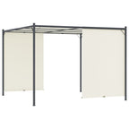 VidaXL Pergola met verstelbaar dak 3x3 m staal crèmewit