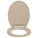 Vidaxl toiletbril soft-close ovaal beige