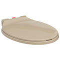 Vidaxl toiletbril soft-close en quick-release ovaal beige