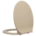 Vidaxl toiletbril soft-close en quick-release ovaal beige