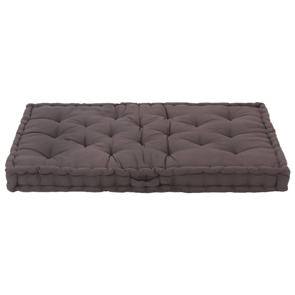 Vidaxl palletvloerkussen 120x80x10 cm katoen antraciet