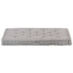 Vidaxl palletvloerkussen 120x80x10 cm katoen grijs