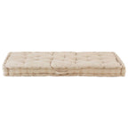 Vidaxl palletvloerkussen 120x80x10 cm katoen beige