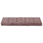 Vidaxl palletvloerkussen 120x40x7 cm katoen taupe