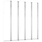 Vidaxl badwand 120x140 cm gehard glas transparant
