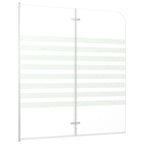 Vidaxl badwand gestreept 120x140 cm gehard glas