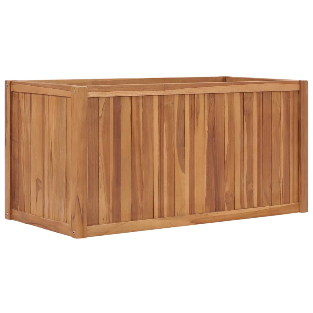 Vidaxl plantenbak verhoogd 100x50x50 cm massief teakhout