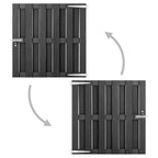 Vidaxl poort 100x100 cm hkc grijs