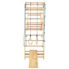 VidaXL Binnenklimset met ladders en ringen hout