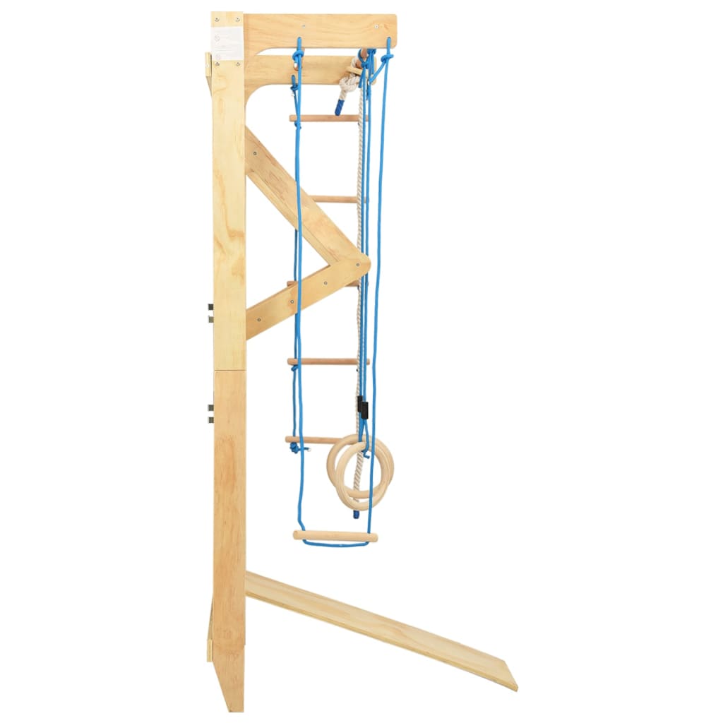 VidaXL Binnenklimset met ladders en ringen hout