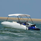 Vidaxl biminitop 3-boogs 183x196x137 cm wit