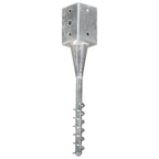 Vidaxl grondpinnen 2 st 9x9x56 cm gegalvaniseerd staal zilverkleurig