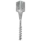 Vidaxl grondpinnen 6 st 9x9x56 cm gegalvaniseerd staal zilverkleurig