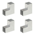 Vidaxl paalverbindingen 4 st l-vorm 91x91 mm gegalvaniseerd metaal