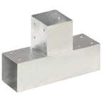 Vidaxl paalverbindingen 4 st t-vorm 91x91 mm gegalvaniseerd metaal