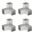 Vidaxl paalverbindingen 4 st y-vorm 91x91 mm gegalvaniseerd metaal