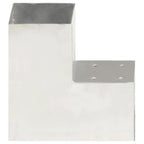 Vidaxl paalverbindingen 4 st l-vorm 101x101 mm gegalvaniseerd metaal