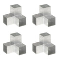 Vidaxl paalverbindingen 4 st y-vorm 101x101 mm gegalvaniseerd metaal