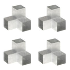 Vidaxl paalverbindingen 4 st y-vorm 101x101 mm gegalvaniseerd metaal