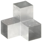 Vidaxl paalverbindingen 4 st y-vorm 101x101 mm gegalvaniseerd metaal