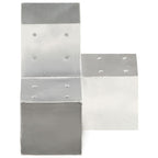 Vidaxl paalverbindingen 4 st y-vorm 101x101 mm gegalvaniseerd metaal