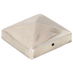 Vidaxl paalkappen 6 st piramide 91x91 mm roestvrij staal