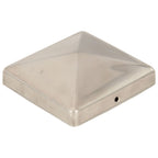 Vidaxl paalkappen 6 st piramide 101x101 mm roestvrij staal