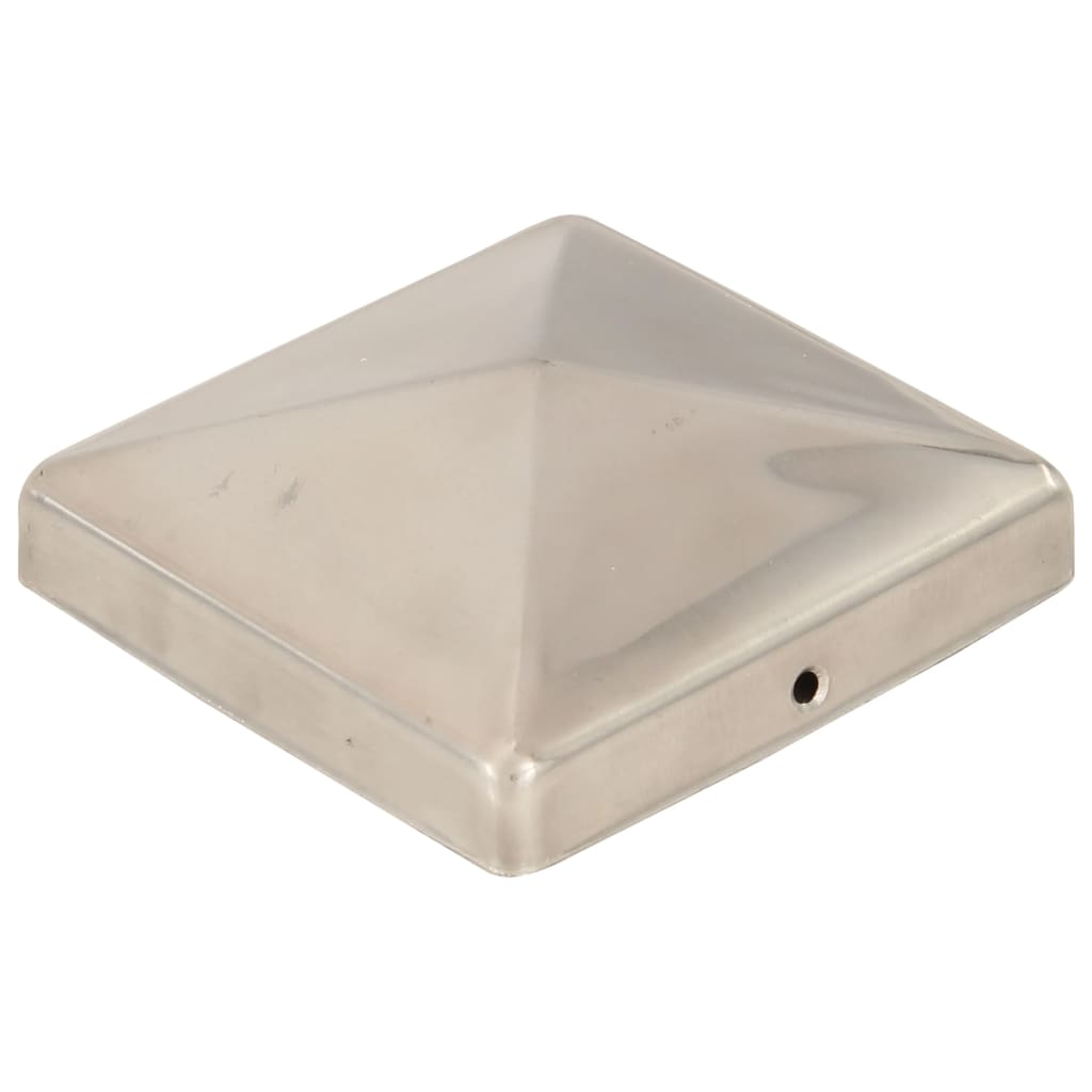 Vidaxl paalkappen 6 st piramide 101x101 mm roestvrij staal