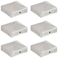 Vidaxl paalkappen 6 st piramide 71x71 mm gegalvaniseerd metaal