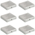 VidaXL Paalkappen 6 st piramide 81x81 mm gegalvaniseerd metaal
