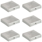 VidaXL Paalkappen 6 st piramide 81x81 mm gegalvaniseerd metaal