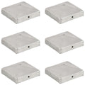 Vidaxl paalkappen 6 st piramide 91x91 mm gegalvaniseerd metaal