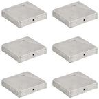 Vidaxl paalkappen 6 st piramide 91x91 mm gegalvaniseerd metaal