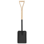 Vidaxl spade yd-greep staal en essenhout